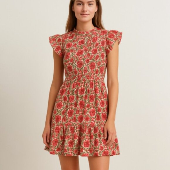 Caroline Constas Dresses & Skirts - Caroline Constas Strawberry Print‎ Floral Mini Dress Medium